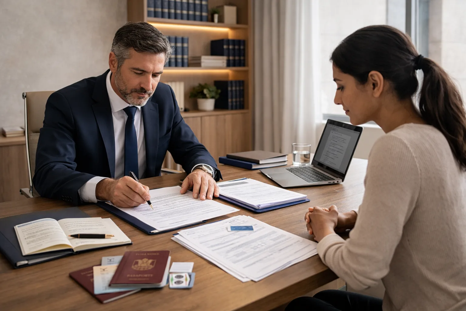 Asesoramiento jurídico en extranjería con revisión de documentación en despacho de abogados