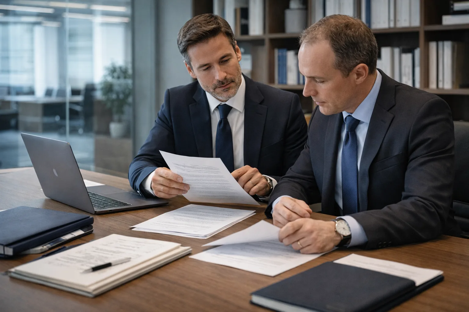 Revisión jurídica de contratos y documentación mercantil en despacho de abogados